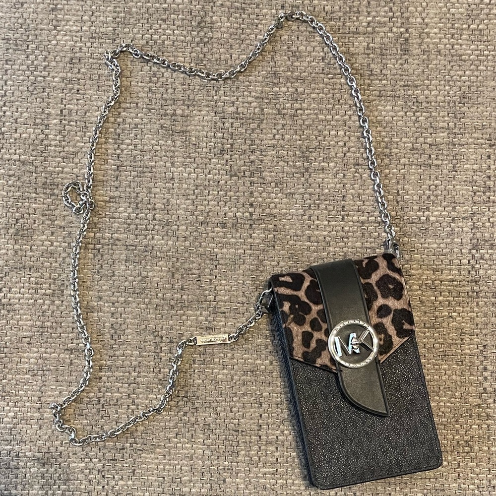 Leopard Michae Kors crossbody bag